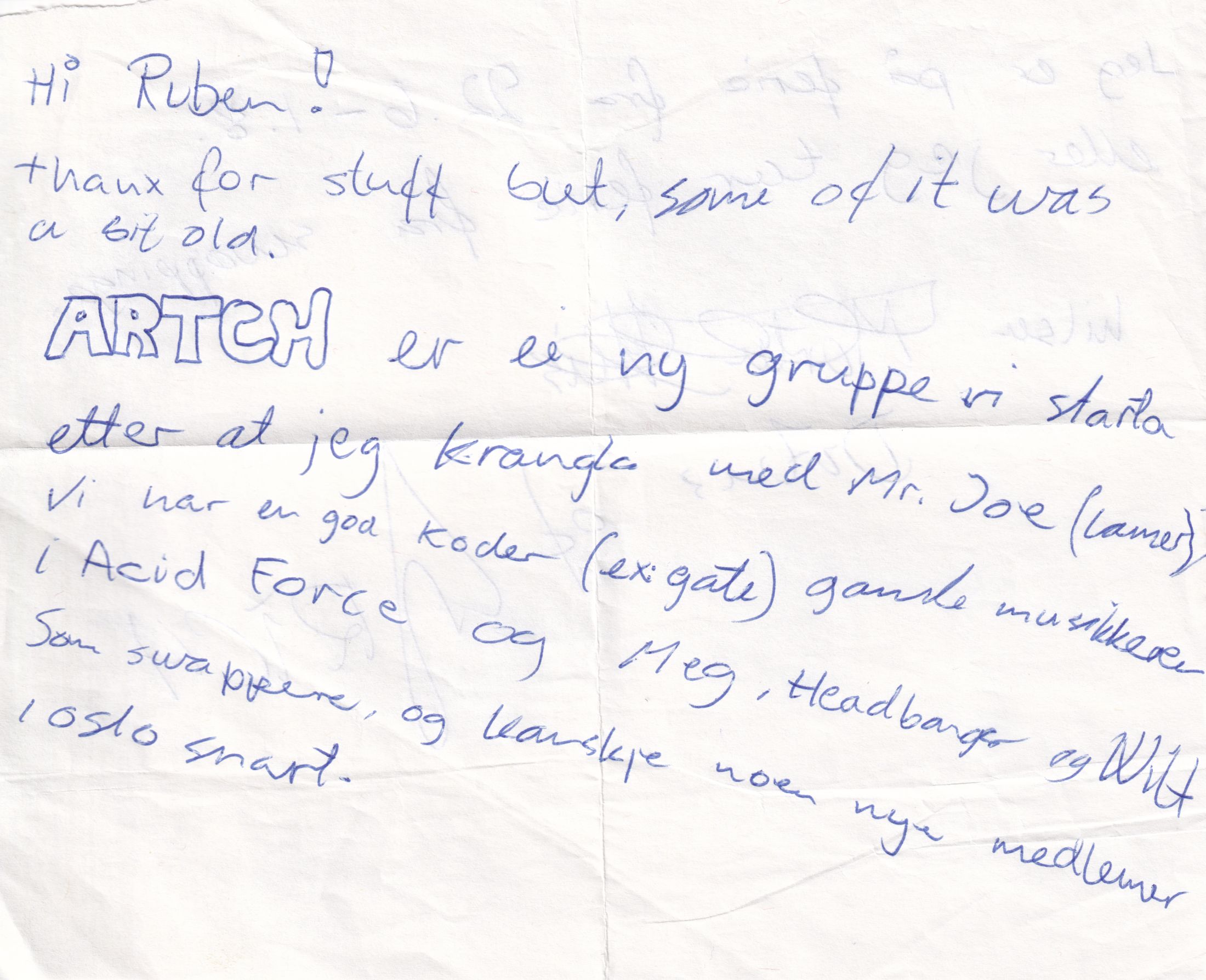 Letter 1 page A