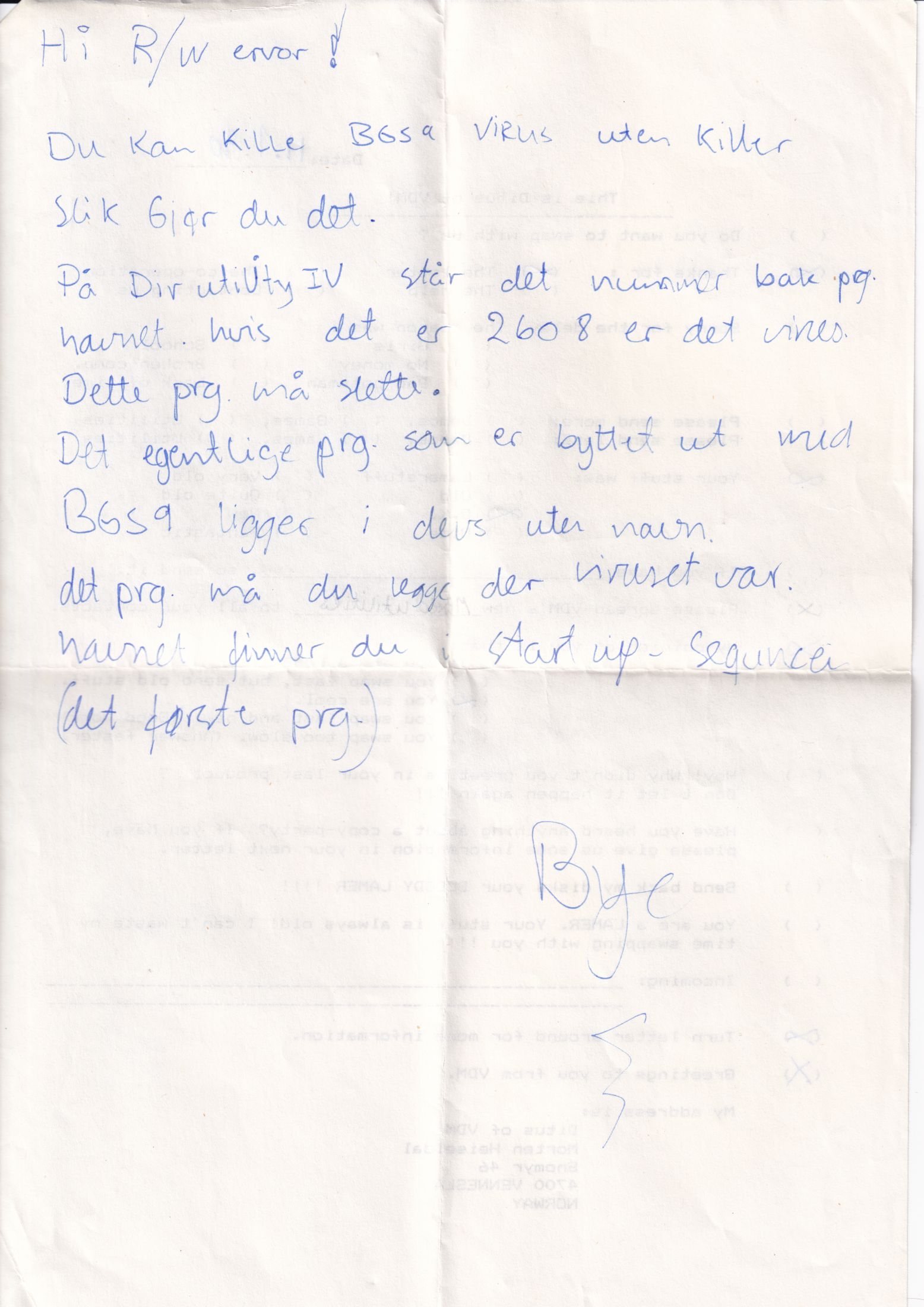 Letter 1 page B