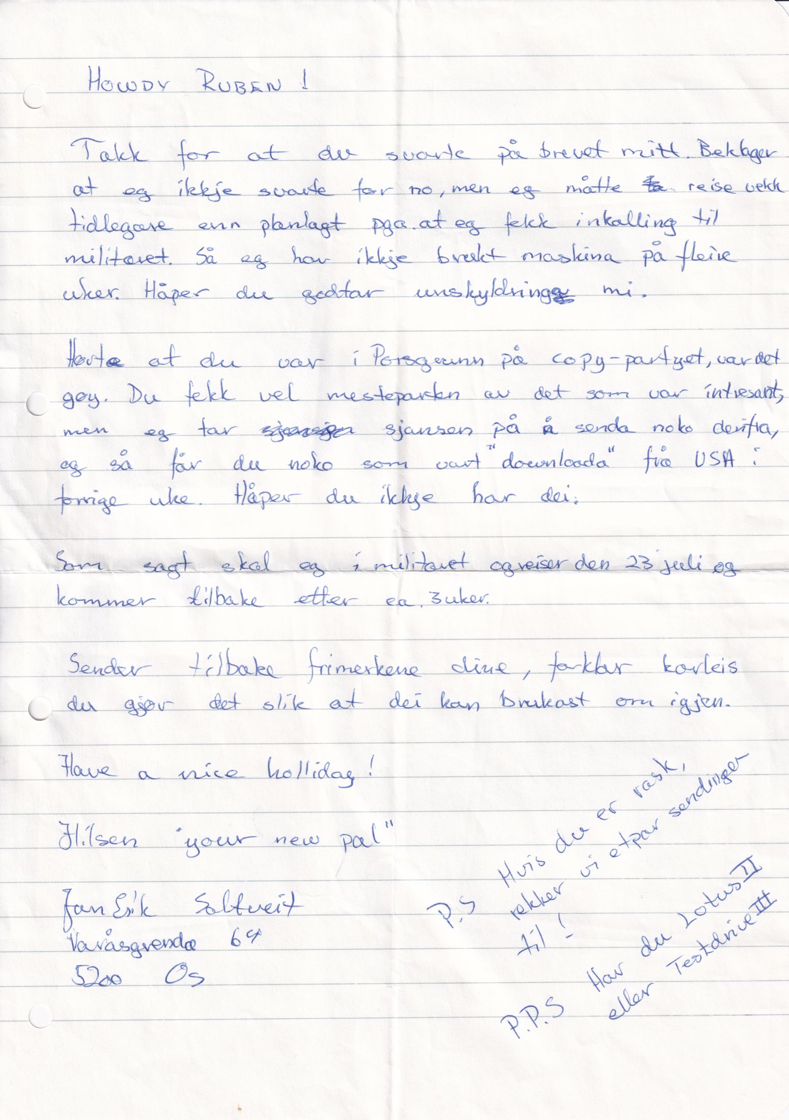 Letter 3 page A